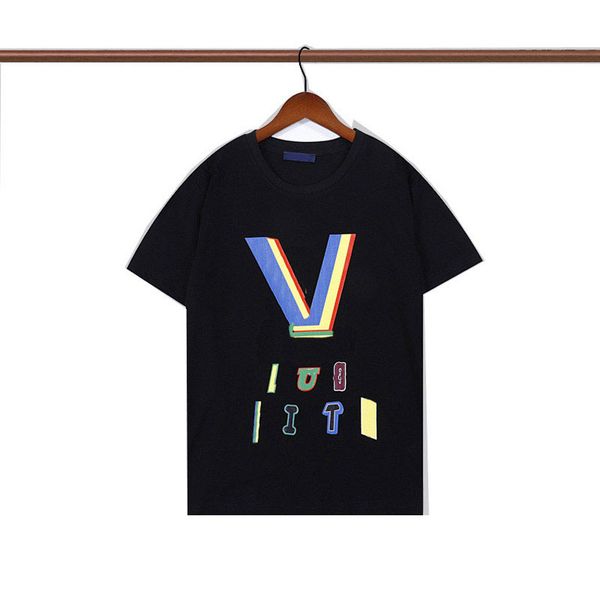 

22ss designer tide men tee laminated letter print short sleeves t shirt plus size loose oversize casual designers 100% cotton t-shirts with, White;black