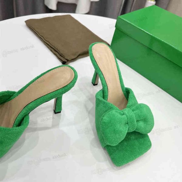 

spring summer 2022 fashion high-heeled sandals slippers designer towel fabric bofqv8, Black
