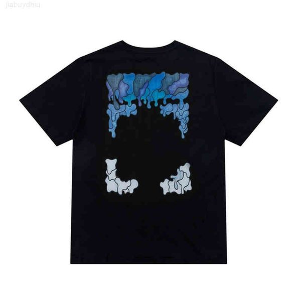 

brand mens designer fashion offs t shirts tees luxury t-shirt religious oil painting letter back arrow tshirts clothing loose cotton women, White;black