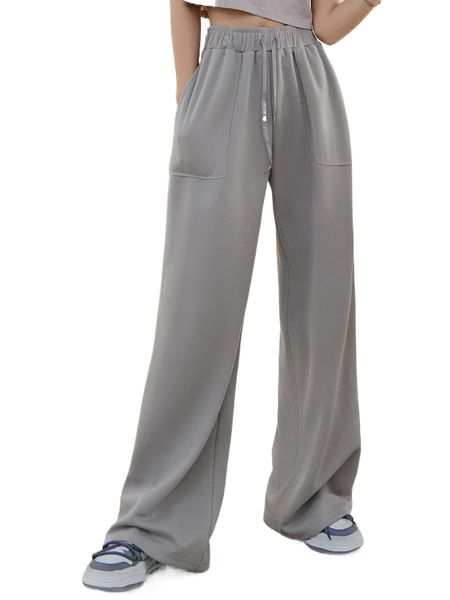 

dazy drawstring waist slant pocket sweatpants n5oj#, Black;white