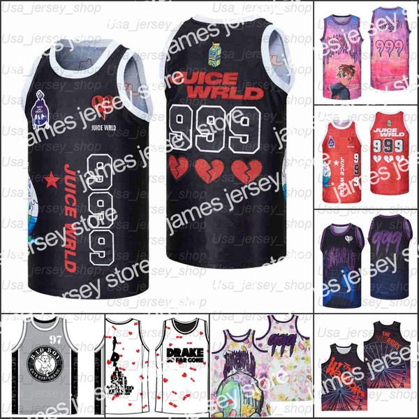 

new college basketball wears basketball jerseys movie tv so far gone juice wrld #999, Black