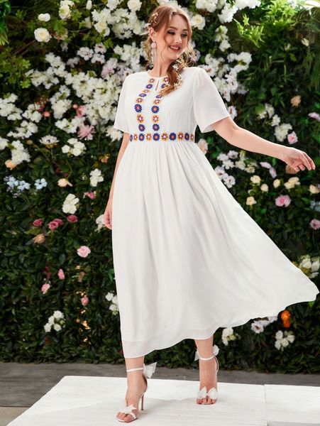 

plus floral keyhole neck dress l0wv#, Black