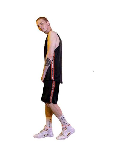 

men's shorts summer high street fashion brand ow vest and set w1ww, White;black
