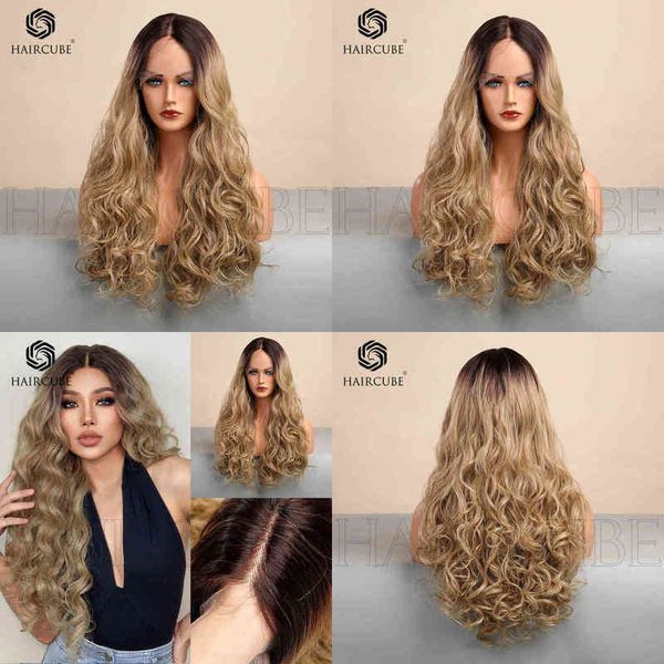 

nxy wigs women synthetic wigs in the wind brown full head small curly long curly wig women's lace 220601, Black