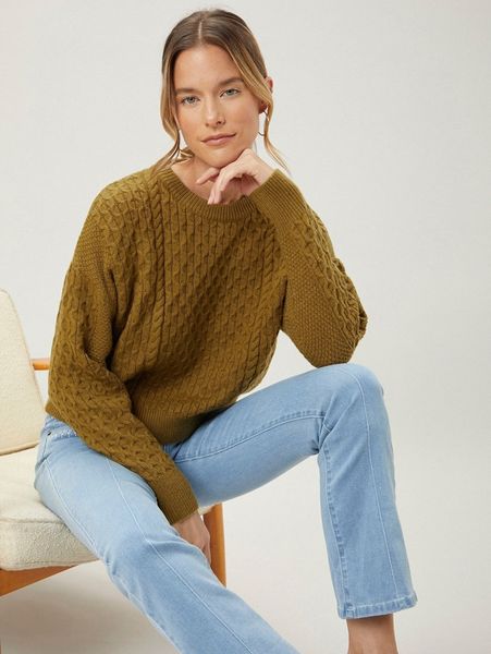 

motf premium wool blend cable knit sweater l5l6#, White;black