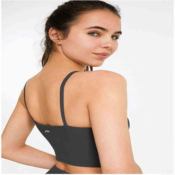 

lulu lu-ds30 bras brand sports underwear female rib yoga clothes fitness vest type gathering bra f5hf, Red;black