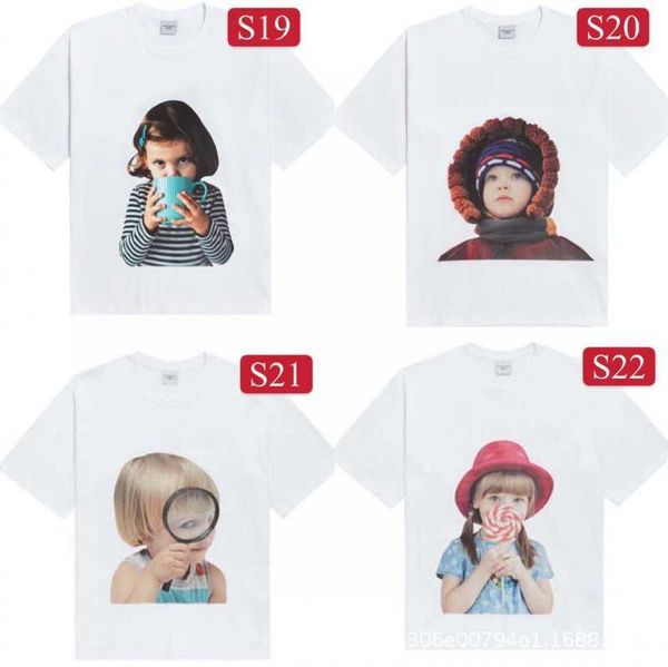 

men's t-shirts lisa's korean fashion brand adlv short sleeve men's loose half sleeve baby face doughnut girls' t-shirt, White;black