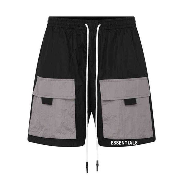 

2022 factory online export fashion design men's and women's same shorts double thread sentials elastic casual sports pants street, White;black