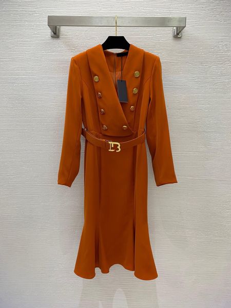 

410 2022 runway dress spring summer dress brand same style empire long sleeve striped blackcrew neck womens dress fashion meiyi, Black