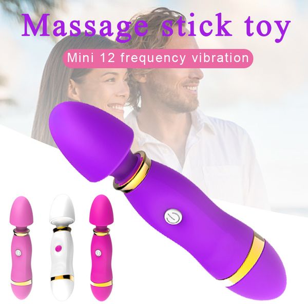 Heißer wasserdichter Vibrator 12-Frequenz-Vibration G-Punkt-Dildo Klitoris-Massagegerät Paar Frauen sexy Spielzeug