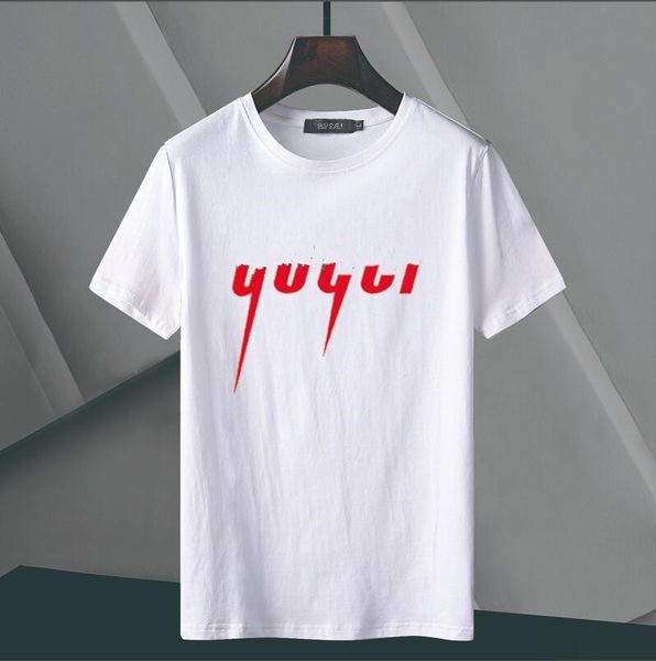 

summer new men's t-shirts short sleeve printed letter designer youth large m-xxxl, White;black