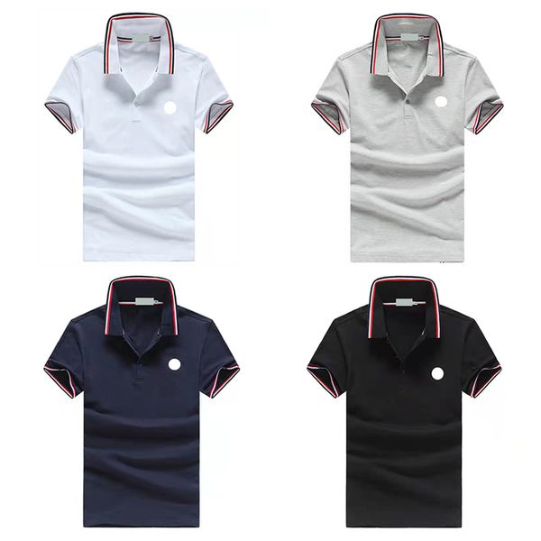 2023 Tasarımcı Mens Temel İş Polos Tişört Moda Fransa Marka Erkek Tişörtleri İşlemeli Kol Bantları Mektup Rozetleri Polo Gömlek Şortları Spor Moda