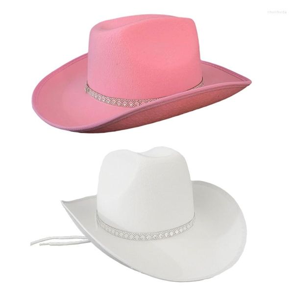 Berets State Men Cowboy Jazz Hat for Women Western Model Show Feed Wude Drop