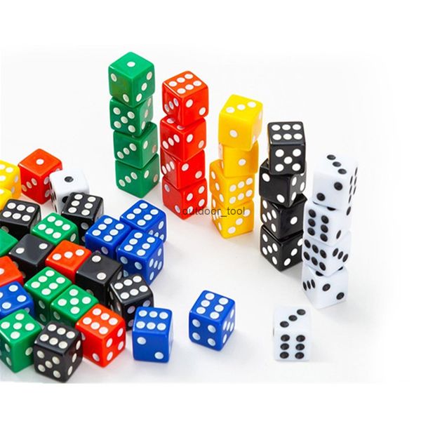 

10pcs 16mm plastic gaming dice cubes standard six side decider parties board game dados dobbelstenen dnd dice