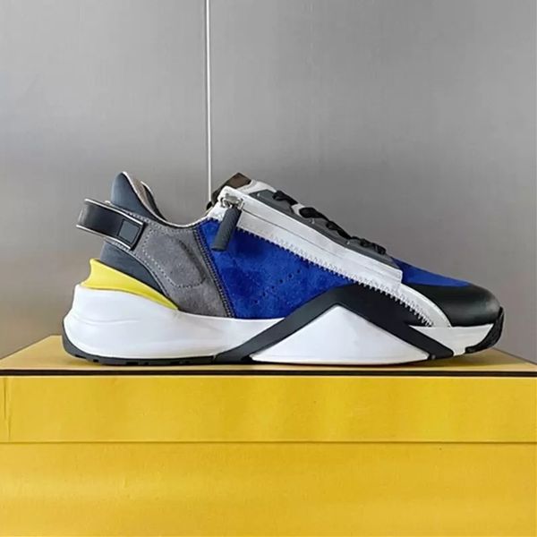 

wholesale casual-stylish sports shoes flow sneakers zipper rubber runner sole skateboard walking luxury brands tech fabrics trainers eu38-46, Black