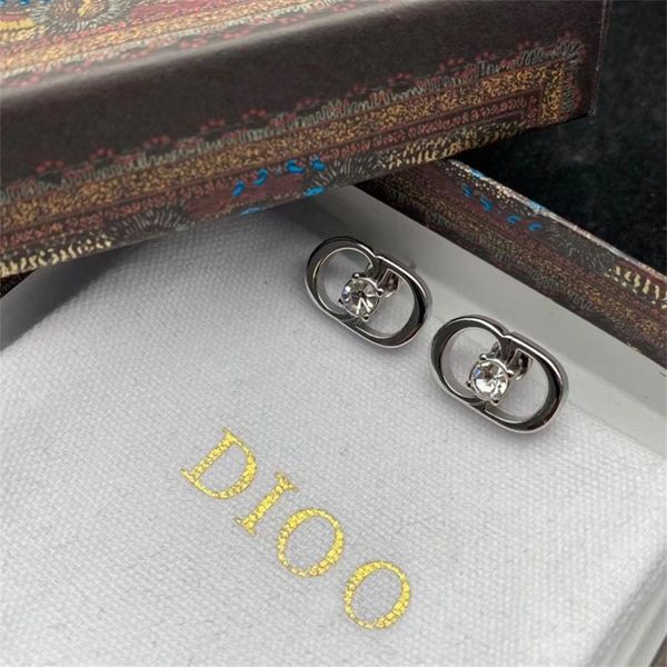 

design jewel ornament charm earring diamond studded earrings trend simple and popular temperament female earrings letter earrings, Golden