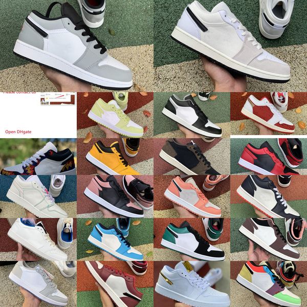 

dunknew jumpman 1 low 1s basketball shoes og fragment designer university blue unc black shadow light smoky grey men women2022