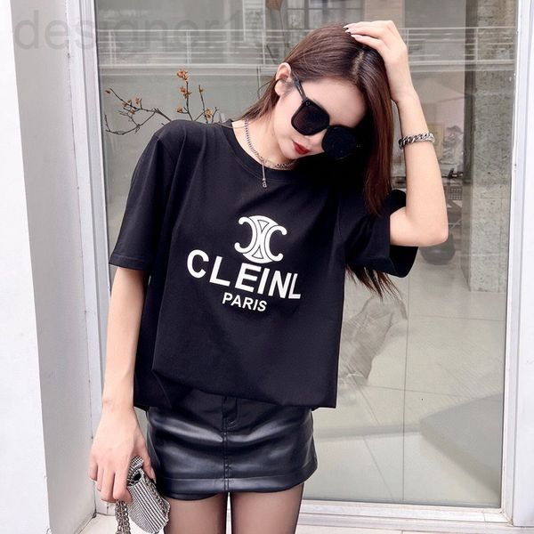 

women's t-shirt designer ce home 22 spring and summer new letter printed round neck casual loose short sleeve t-shirt for men women 15z, White