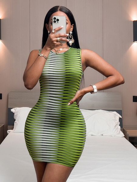 

sxy geo print bodycon dress v4om#, Black;gray