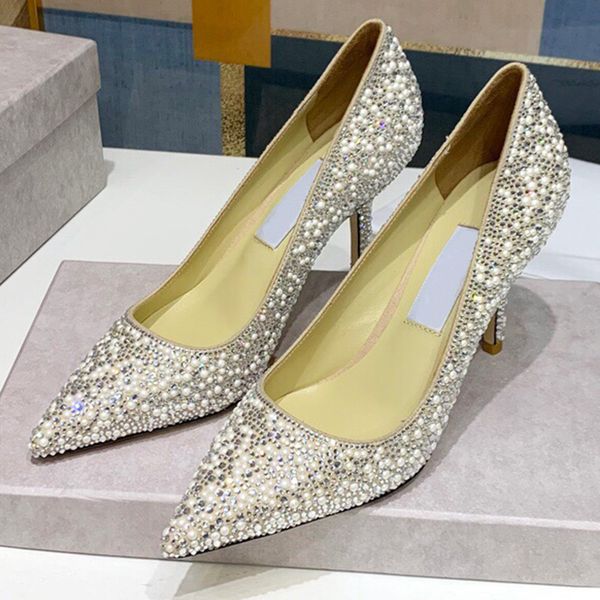 Nuovo must have Baotou scarpe da sposa pendolari Diamanti cechi ad alta densità generosi e fashion blogger star dello stesso banchetto formale con i tacchi alti