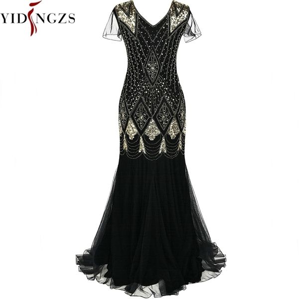 

plus size evening dress black golden sequins beaded formal long evening party dress long prom dress ga81 220627, White;black