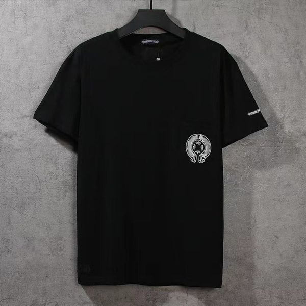 

men's ch summer t shirts brand man t-shirt luxury women cross sanskrit tees letter designer tshirts classic boy loose round neck shirt, White;black