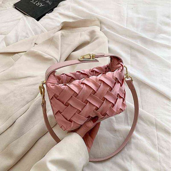 

evening bags hbp crossbody bag stylish knitted pu leather shoulder s for women 2023 weaving design female forearm braid laidies wallets and