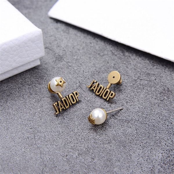 

new pearl earrings women's red versatile jewel, Silver