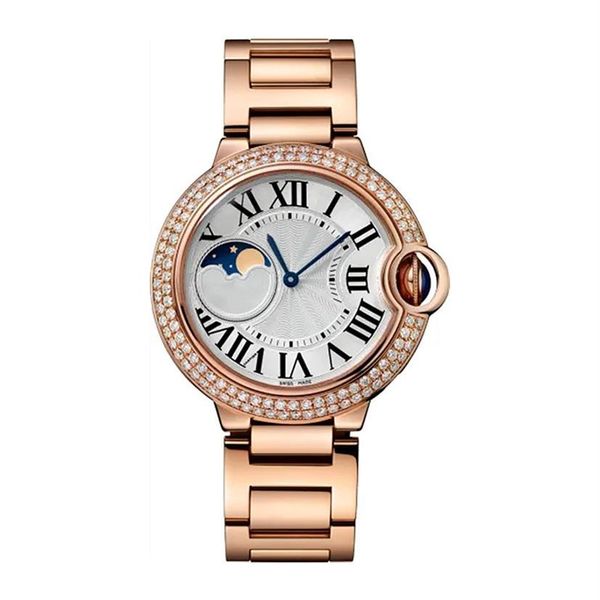 

2021 brand men's and women's watch outdoor sports luxury designer motorcycle stainless steel diamond fashion gem mec278l, Slivery;brown