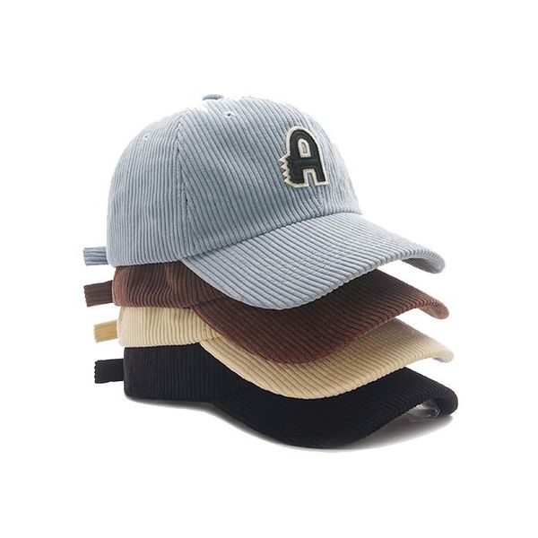 

ball caps women's cap corduroy three-dimensional embroidery cotton spring fashion coarse men's baseball thread winter hat sun hats, Blue;gray