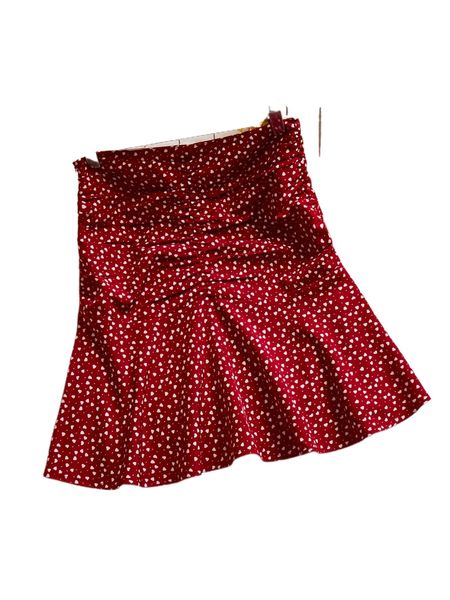 

heart print ruched skirt z3vk#, Black
