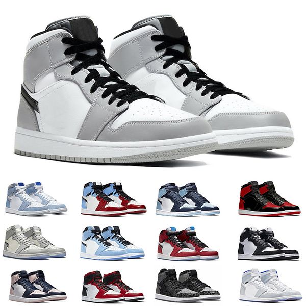 

light smoke grey jumpman 1 basketball shoe 1s hype royal patent bred university racer blue chill chicago twist fearless bloodline sport snea