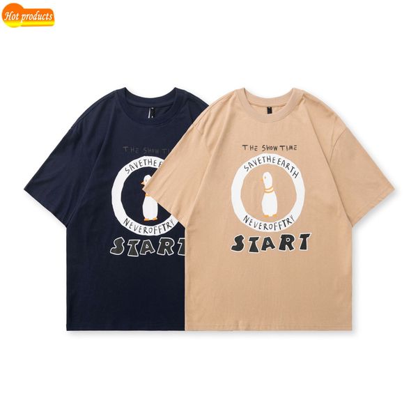 

factory direct selling tide brand clothes wholesale 2022 summer male ball short sleeve fashion casual t-shirt, White;black