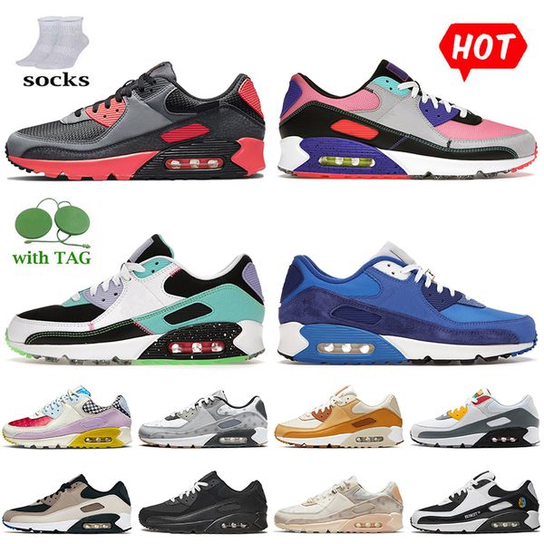 

2021 wholesale classic 90 men and women running 90s shoes triple white trail team for fashion sneakers sports trainer cushion 90s surface br