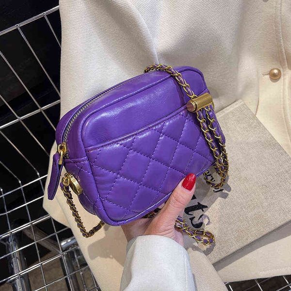 

evening bag quilted design chain mini pu handbags women 2022 summer fashion trend brand luxury shoulder crossbody sling side bagtiny 0623