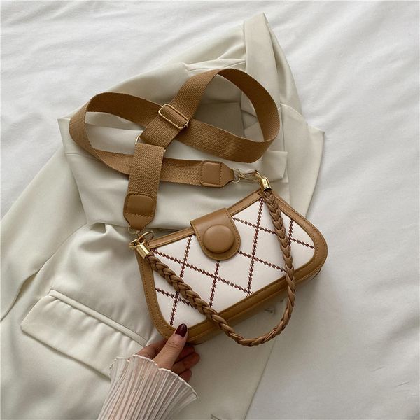 

women 5 colours diamond lattice crossbody pu bag fashion flap