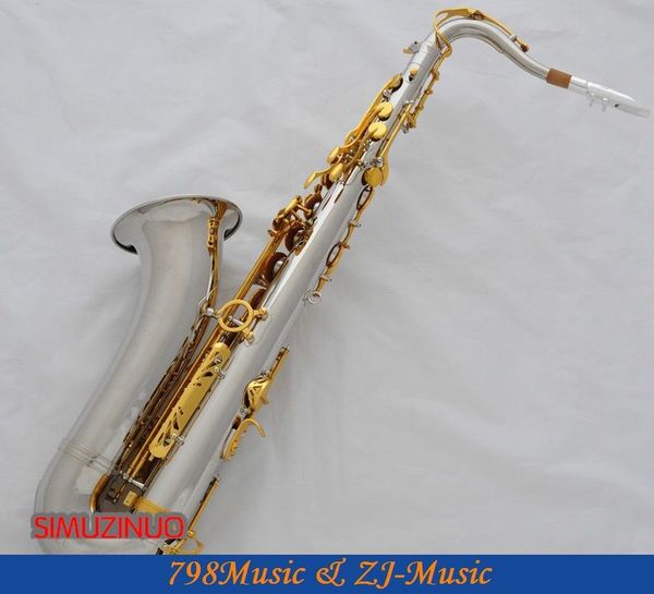 

professional silver gold tenor saxophone sax high f# metal mouthpiece case