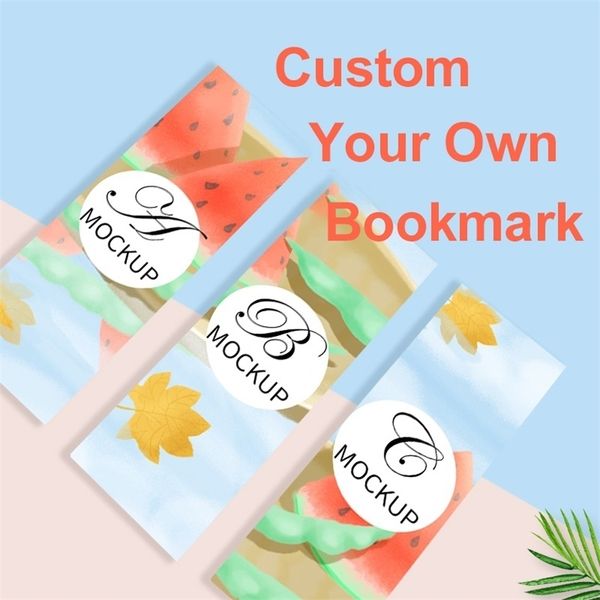Custom, seus próprios marcadores para livros, um cartão de papel fofo marcadores de anime, professores de escritório da escola, fornecem fornecimento de papelaria indomável 220711