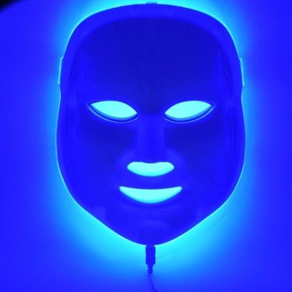 rosso bule verde 7 Maschera per la terapia della luce fotonica a LED colorata Uso domestico Viso Bellezza del viso senza collo Maschera per la cura del viso Trattamento ance scudo