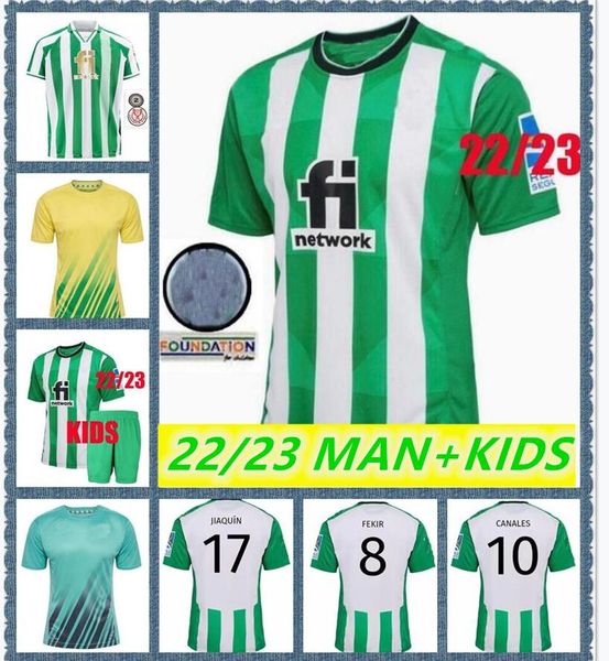 

22 23 real betis soccer jerseys joaquin b.iglesias camiseta de futbol juanmi joaquin fekir 2022 2023 special-edition football shirts copa de, Black;yellow