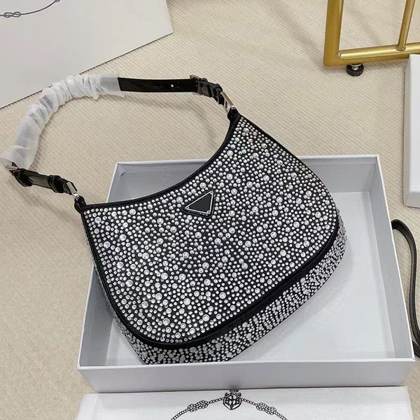 

women designer bag underarm bag classic famous lady fashion half moon handbag diamonds shoulder bags handbags luxury totes shiny tote pochet