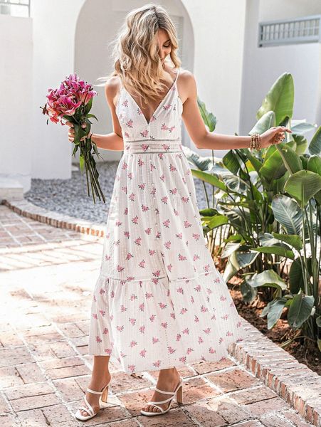 

simplee button front shirred back floral schiffy dress a7bg#, Black;gray