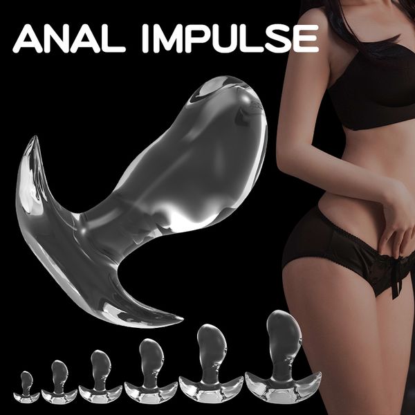 Massaggio 6 dimensioni Plug anale Grande Buttplug Uomini Dildo morbido Gelatina Giocattoli del sesso anale Butt plug gay Per donne Vagina Extender Ano dilatatore