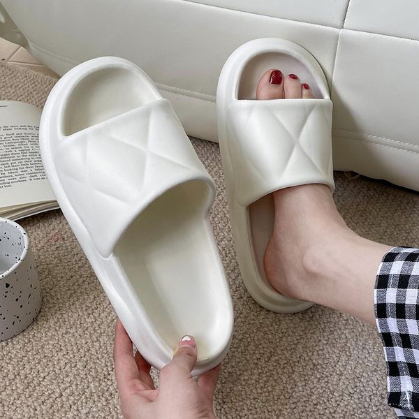 

woman's slippers summer beach home platform outdoor eva soft slide sandals leisure female men indoor bathroom anti-slip shoes, Black