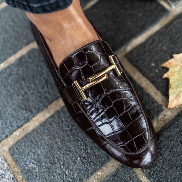 

new loafers men shoes pu solid color fashion business casual wedding party classic crocodile pattern metal cp015, Black