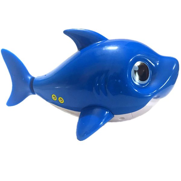 

sing and swim electric fish children's bathing water toys great blue yellow shark can sing boat swimming fishing 220315