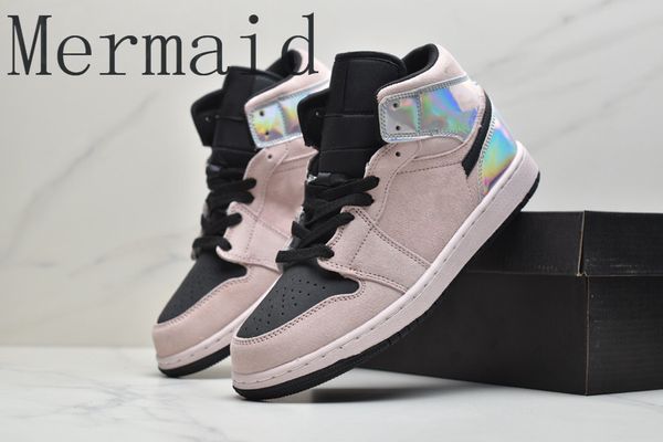 

university blue 1 og basketball shoes jumpman 1s high dark mocha unc light smoke grey hyper chicago patent bred royal toe men women trainers, Black