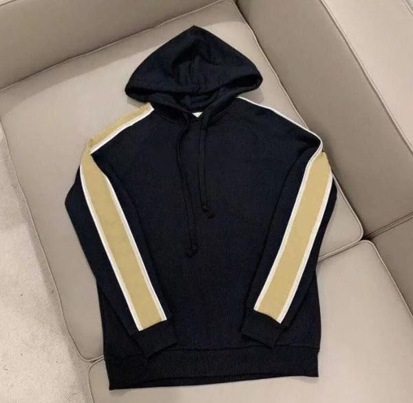 

spring men hoodie fashion mens hoodies letter sweatshirts strip long sleeve hooded womens sports sweaters autumn sport version letter asian, Black