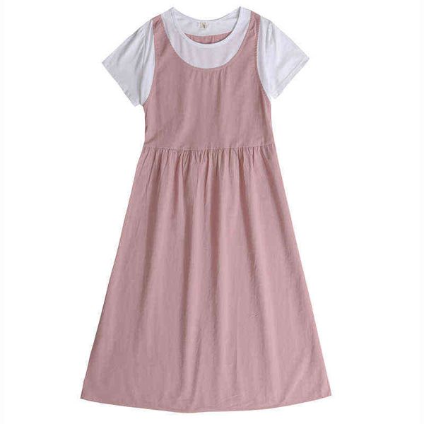 

maternity summer fashion cotton pregnant women dress j220628, White