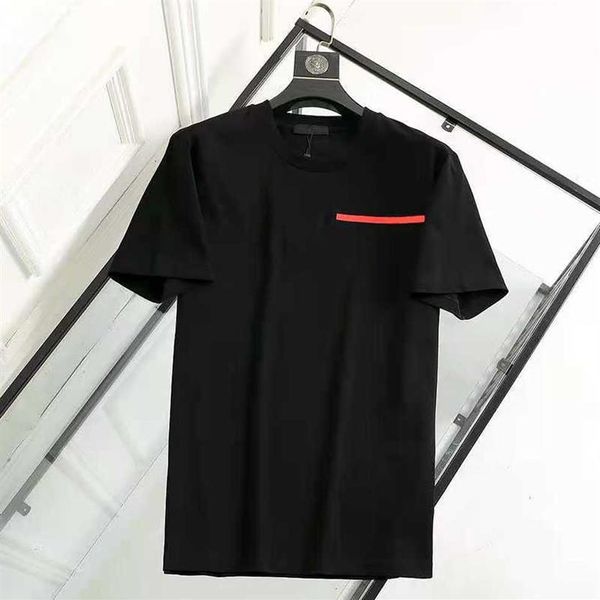 

mens t shirt design letters printed crew neck casual tees summer breathable womens t-shirts solid color whole short sleeve shi235p, White;black